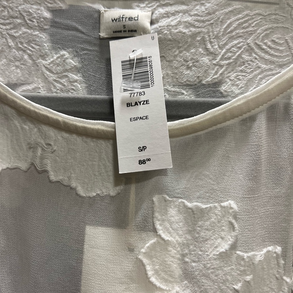 Wilfred New with Tags white spring blouse Size S